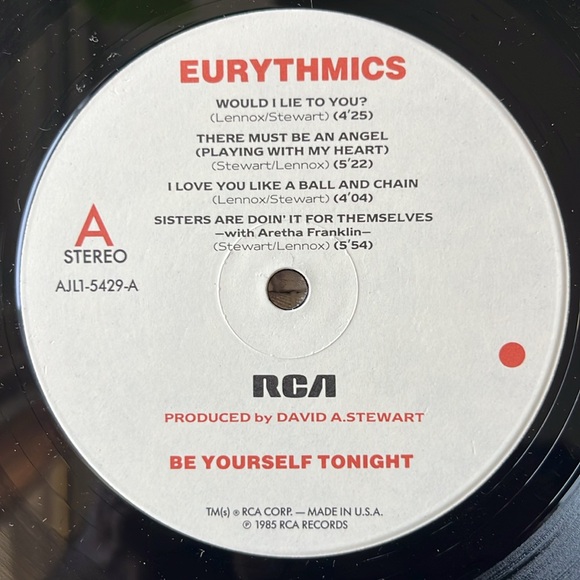 Eurythmics - “Be Yourself Tonight” Vinyl LP - Picture 4 of 5